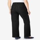Stretch Denim Wide-Leg Five-Pocket Jeans image number null