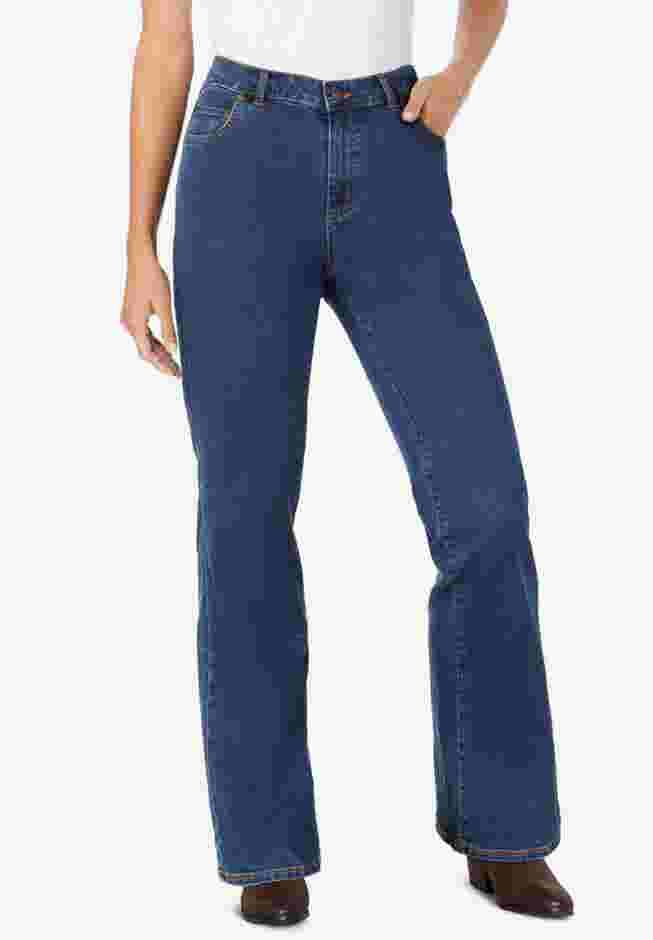 Wide-Leg Stretch Denim Jean image number 0