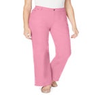 Stretch Denim Wide-Leg Five-Pocket Jeans image number null