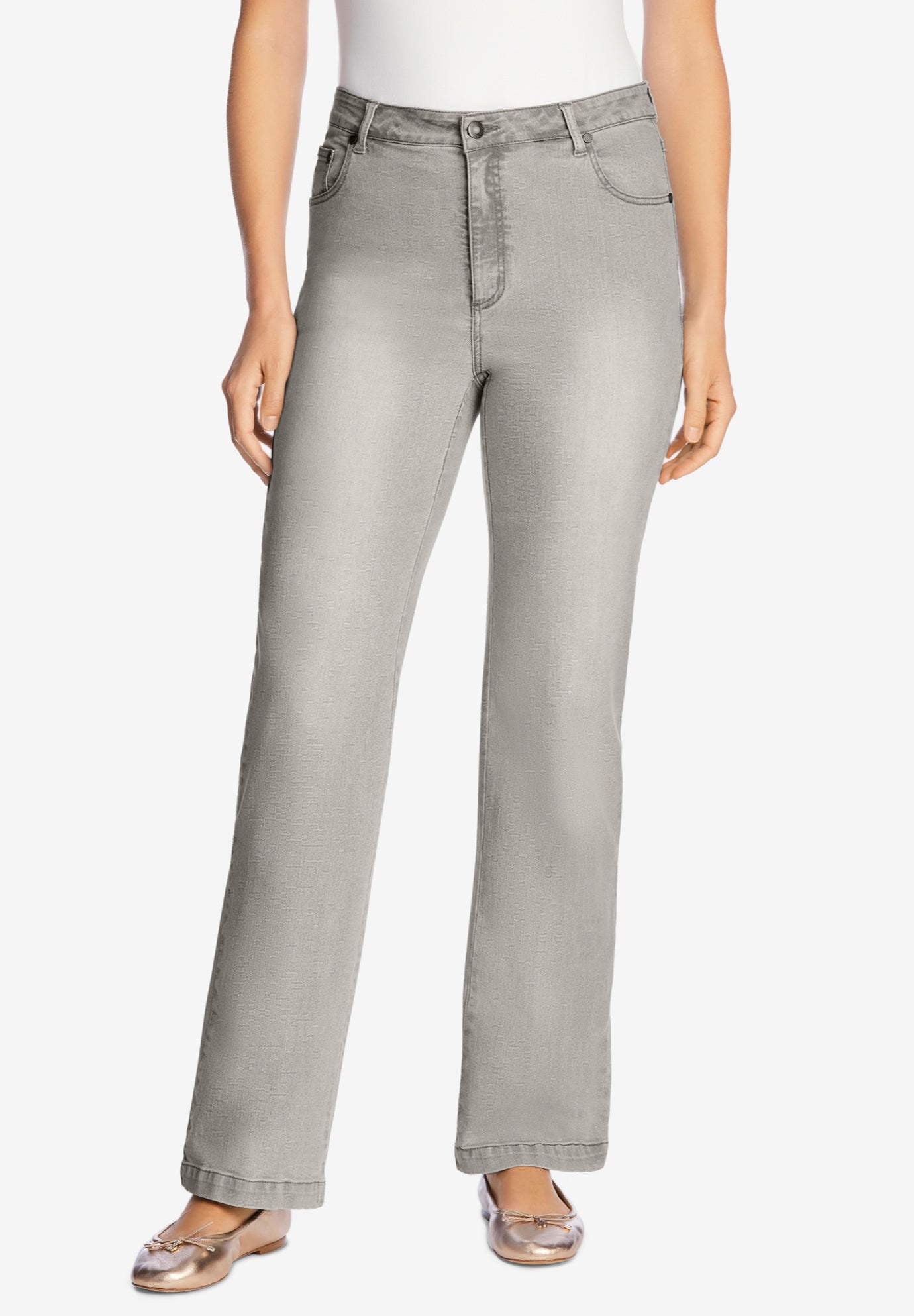 Stretch Denim Wide-Leg Five-Pocket Jeans image number 0