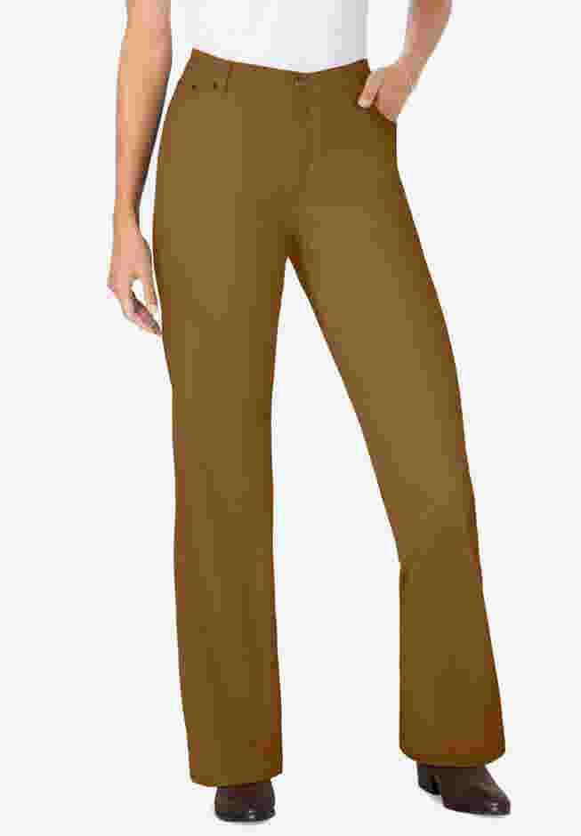Stretch Denim Wide-Leg Five-Pocket Jeans image number 0