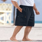 Full Elastic Waist Gauze Cargo Shorts image number null