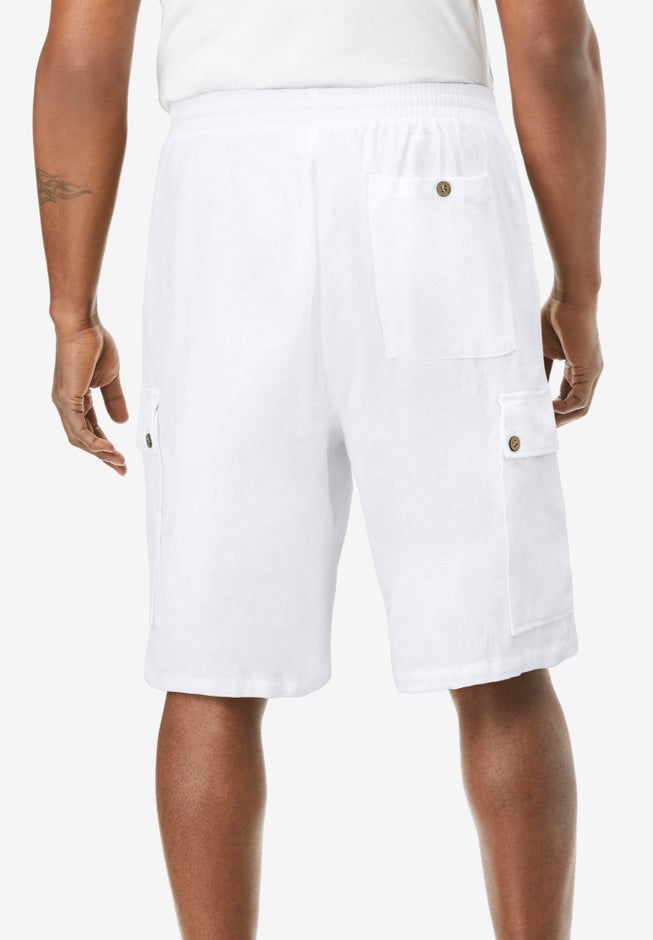 Full Elastic Waist Gauze Cargo Shorts image number 1