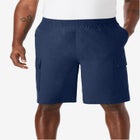 Full Elastic Waist Gauze Cargo Shorts image number null