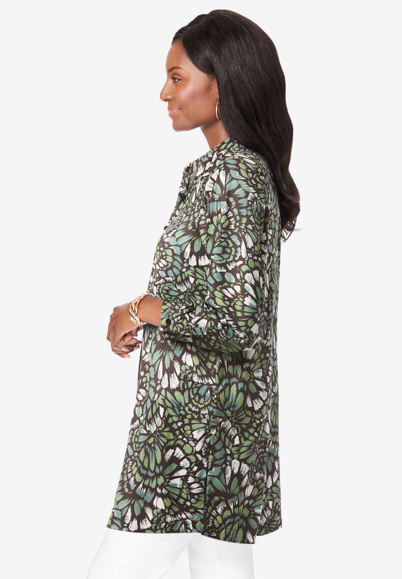 Georgette Button Front Tunic image number 2