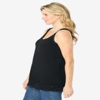 Lace-Trim V-Neck Tank image number null