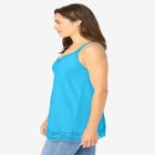 Lace-Trim V-Neck Tank image number null
