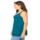 Lace-Trim V-Neck Tank image number null