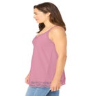Lace-Trim V-Neck Tank image number null