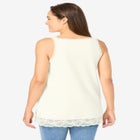 Lace-Trim V-Neck Tank image number null