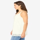 Lace-Trim V-Neck Tank image number null