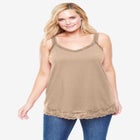 Lace-Trim V-Neck Tank image number null