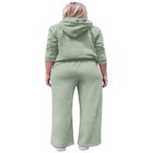 Wide Leg Fleece Sweatpant With Drawstring Waist image number null