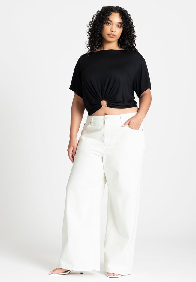 Hardware Shirred Tee image number 2