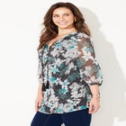 Ruffle Neck Peasant Blouse image number 2