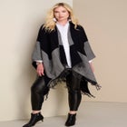 Plaid Ruana Shawl image number null