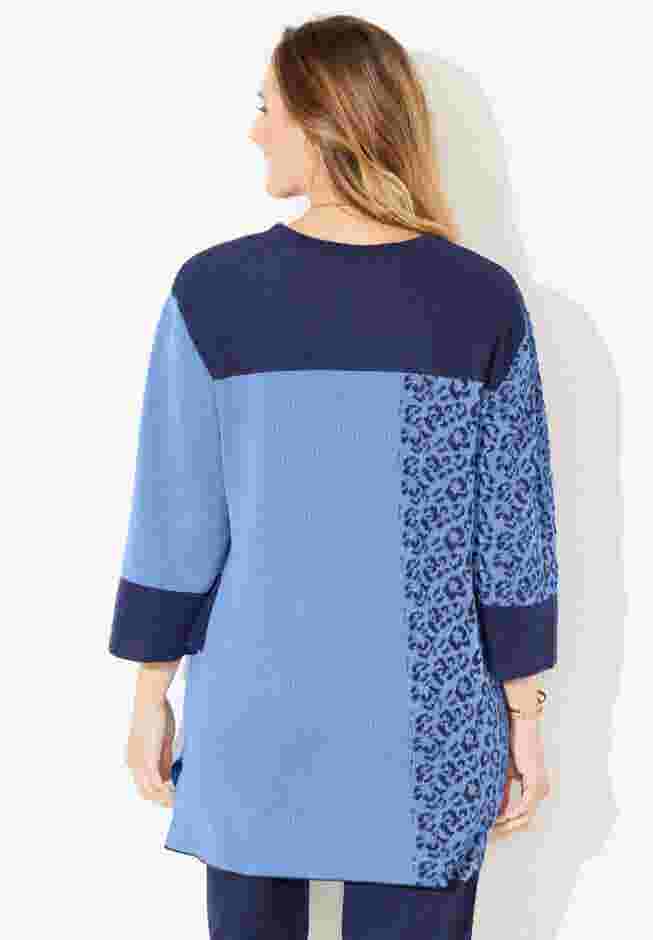 Jacquard Colorblock Pullover image number 1