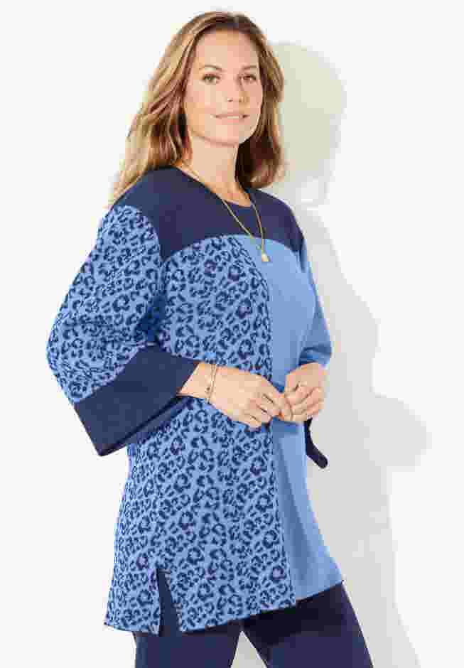 Jacquard Colorblock Pullover image number 2