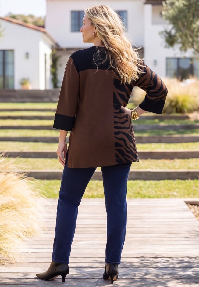 Jacquard Colorblock Pullover image number 2