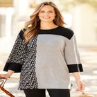 Jacquard Colorblock Pullover image number null