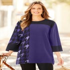 Jacquard Colorblock Pullover image number null