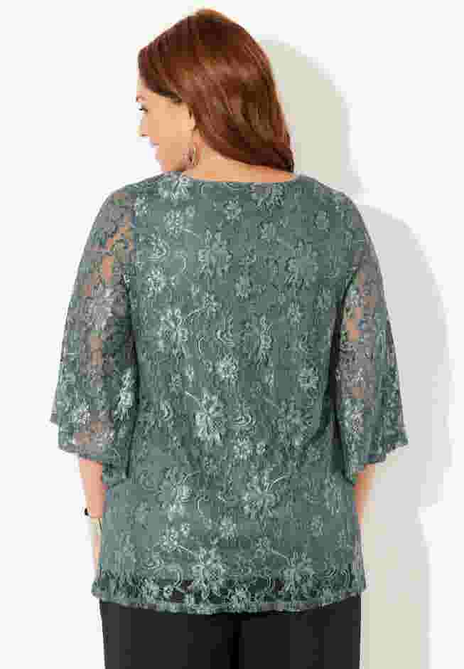 Allover Lace Blouse image number 1