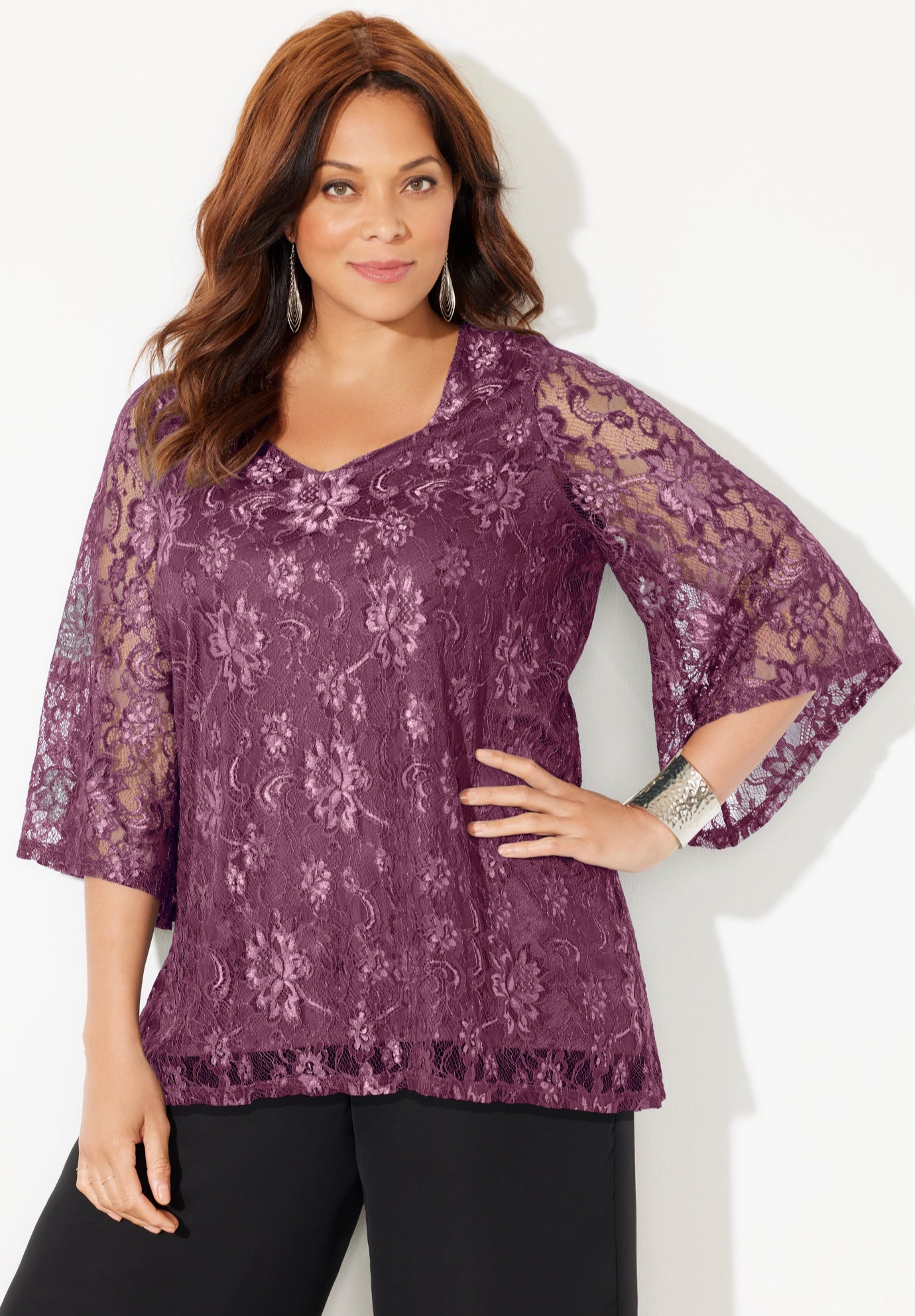Allover Lace Blouse image number 0