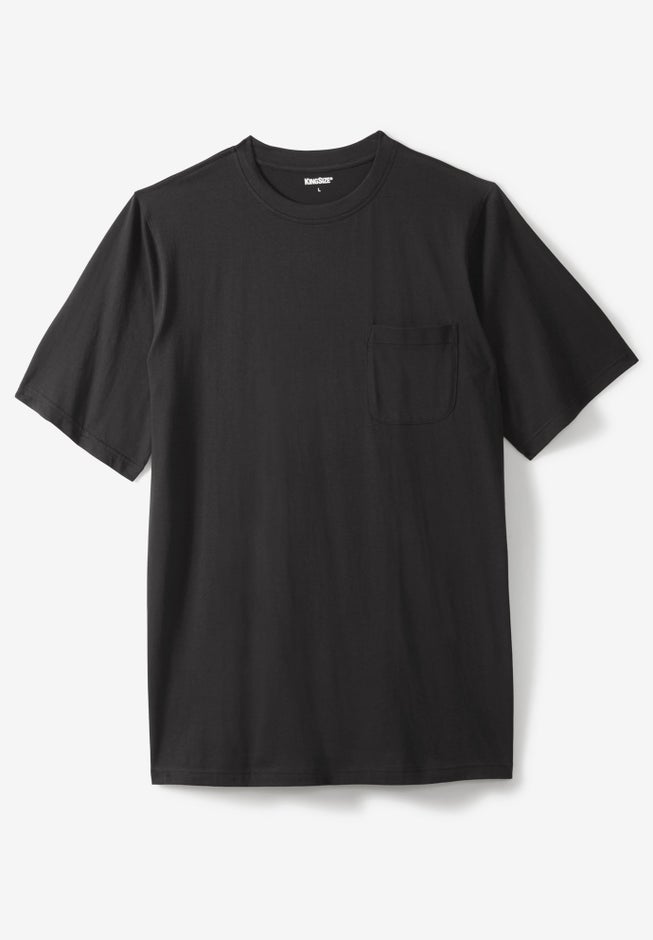Pima Short-Sleeve Pocket Crewneck T-Shirt image number null
