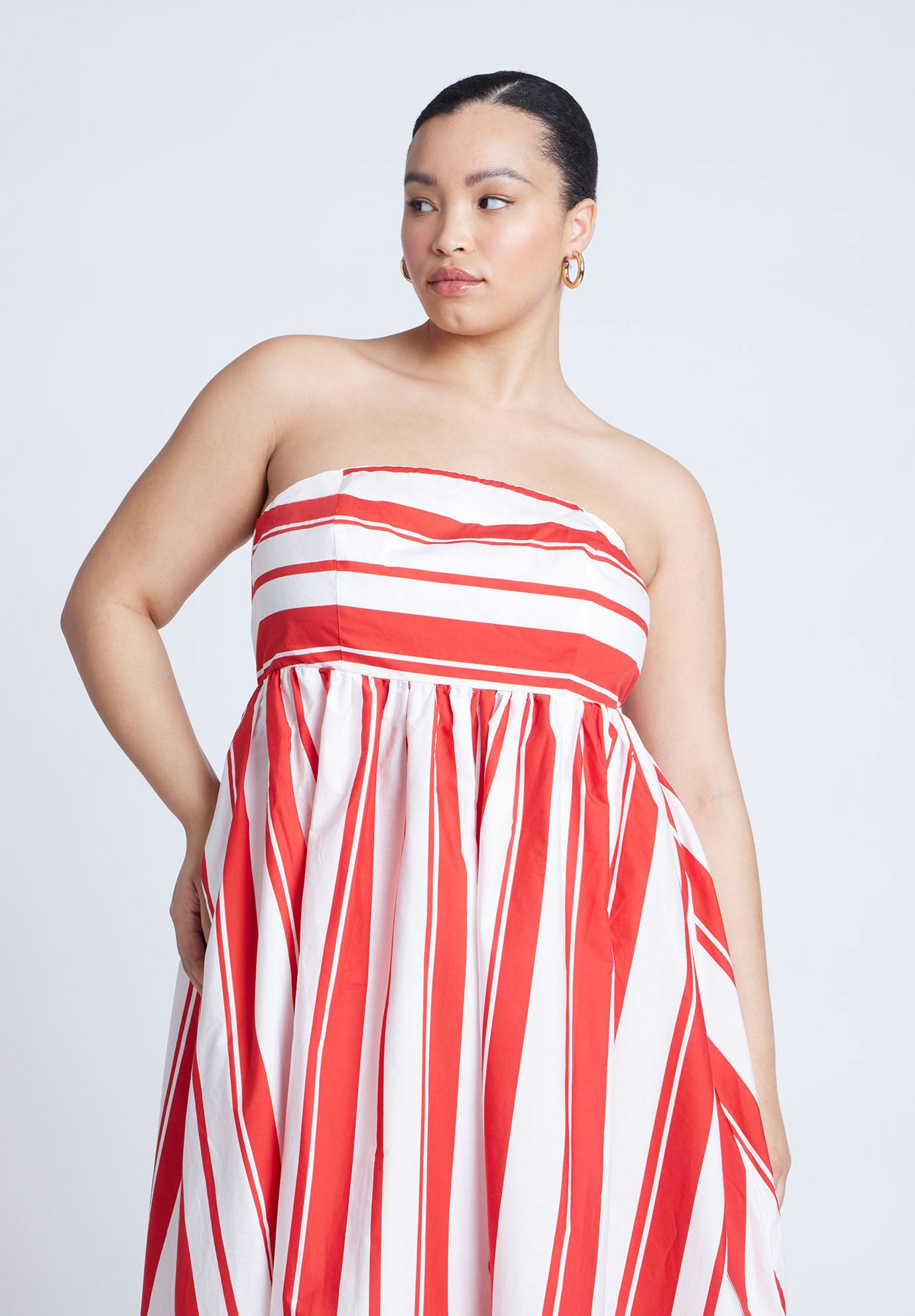 Poplin Fit And Flare Maxi Dress image number 4