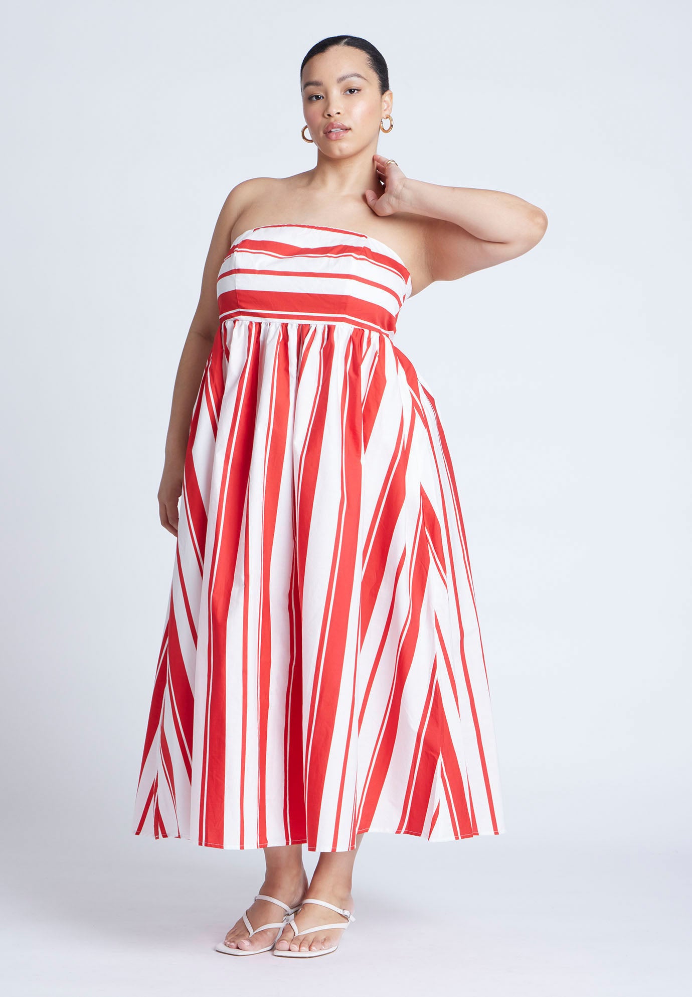 Poplin Fit And Flare Maxi Dress image number 0