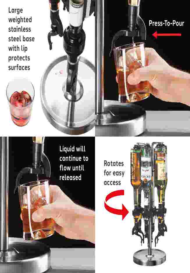 6-Bottle Rotating Liquor Dispenser image number 1