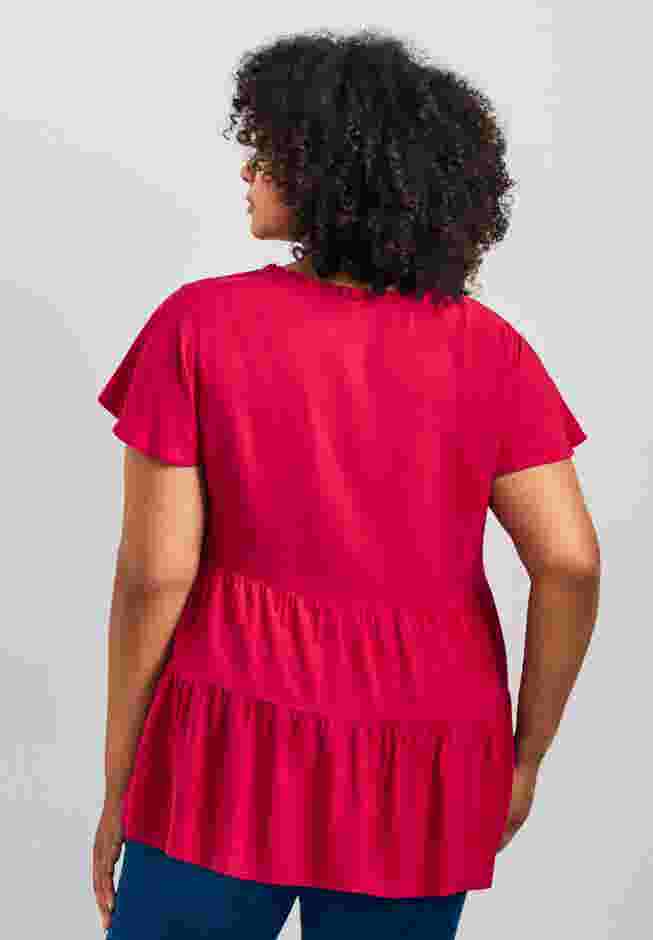 Lani Flutter Sleeve Tiered Top image number 1