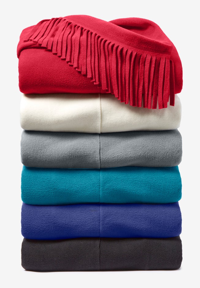 Fringed Shawl Collar Fleece Jacket image number 3