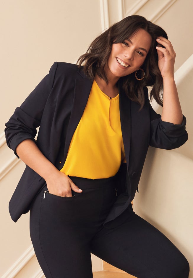 Super Stretch One Button Blazer image number 4