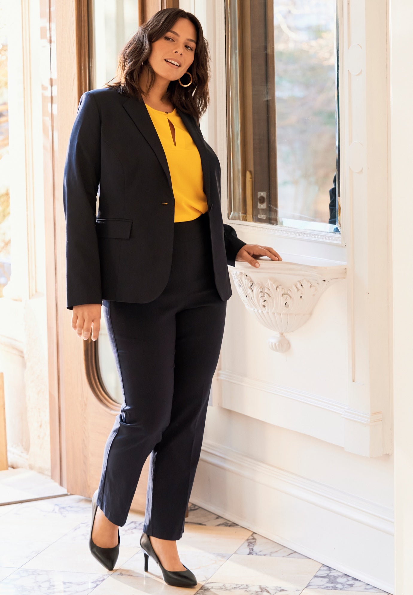 Super Stretch One Button Blazer image number 5