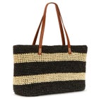 Color Block Straw Tote image number null