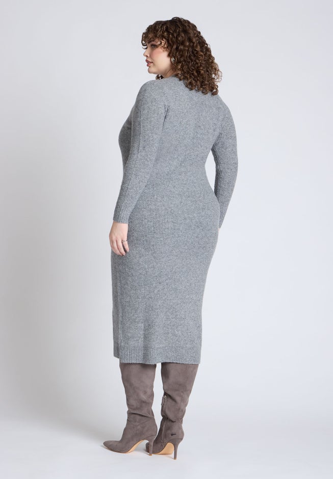 Sweater Dress With Buttons image number 1