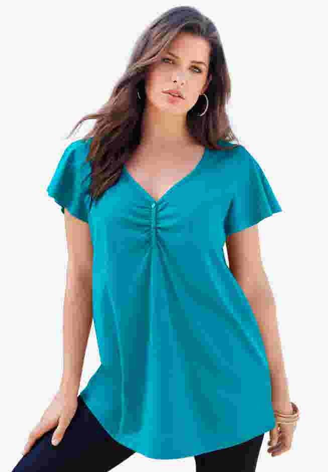 Ultimate Flutter Sleeve Sweetheart Tee image number 0