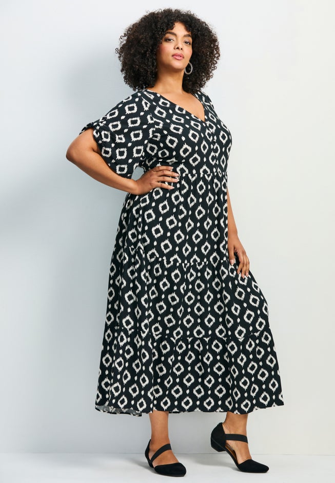 Ivy Tiered Button Front Dress image number null