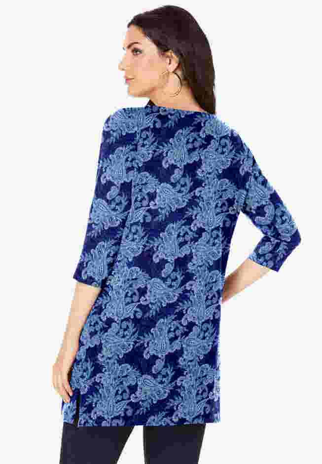 Ultimate Boatneck Tunic with Side Slits image number 1