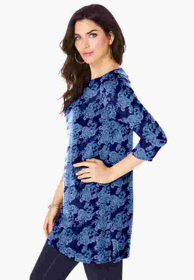 Ultimate Boatneck Tunic with Side Slits image number 2
