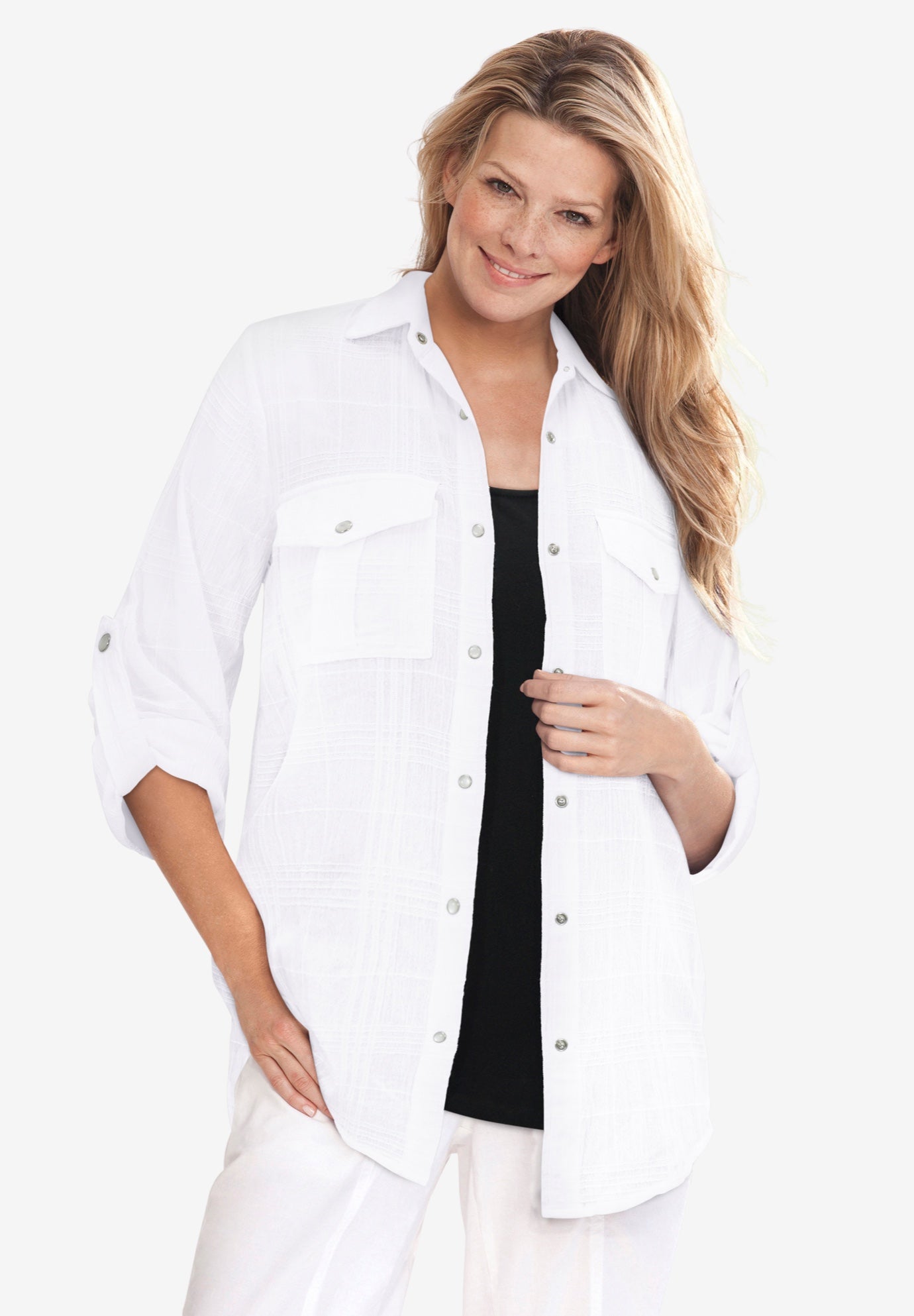 Cotton Gauze Bigshirt image number 1
