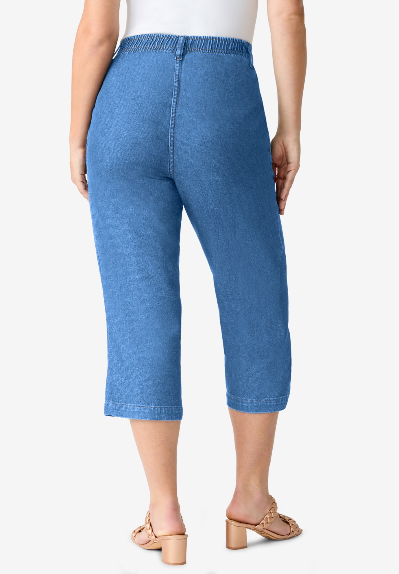 Plus Size Easy-Wear Straight Leg Capri image number 1
