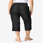 Plus Size Easy-Wear Straight Leg Capri image number null