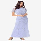 Plus Size Beaded Capelet Maxi Gown &ndash; Glam Evening Dress image number null