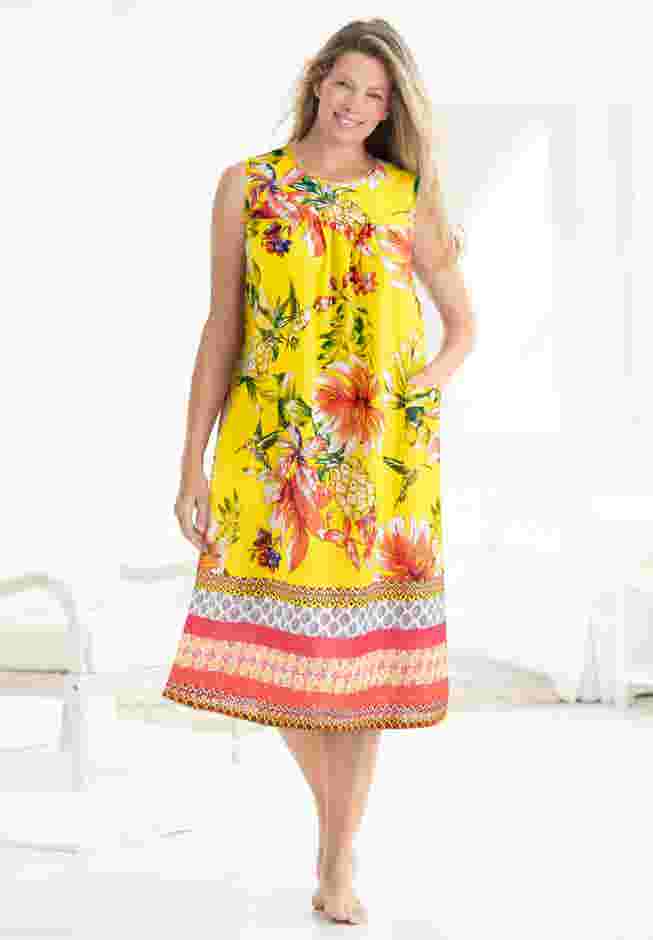 Sleeveless Print Lounger image number 4