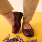 The Gab Faux Leather Slip On Flat image number null