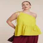 Asymmetric Trapeze Poplin Top image number null