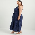 Pleated Halter Maxi Dress image number null