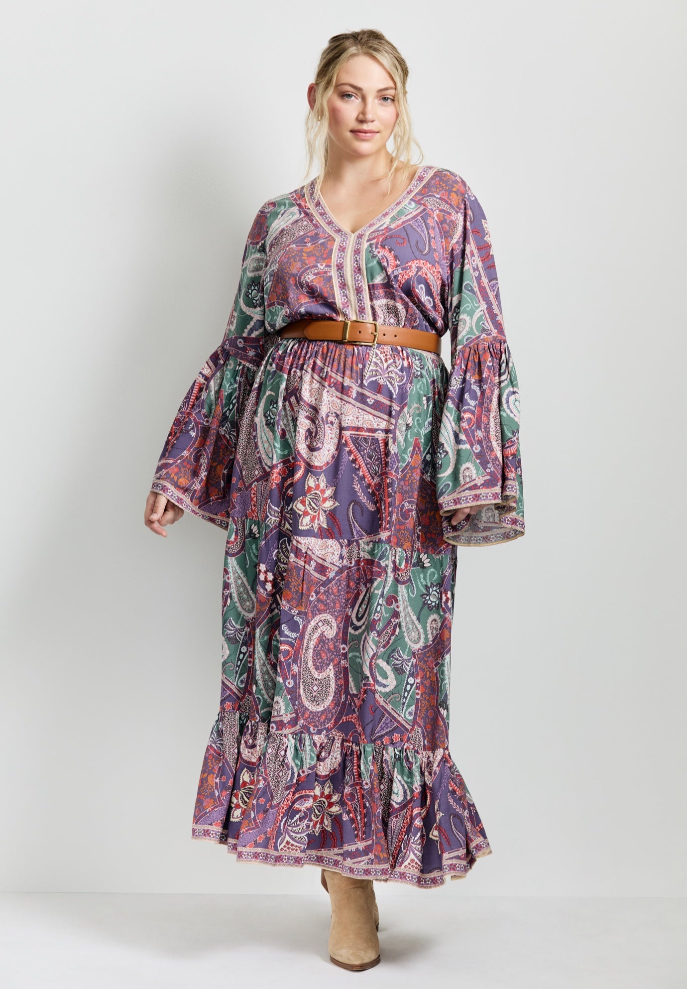 Arlo Bell Sleeve Maxi Dress image number 4